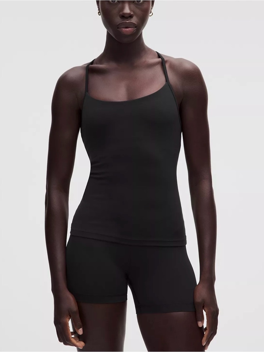 lululemon athletica Y Black Racerback Built-In Bra Tank